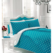 Polka Dot Bedding Duvet Set Teal