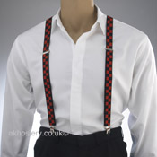 Red & Black Check Braces
