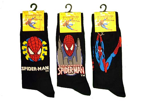Mens Spiderman Character Socks