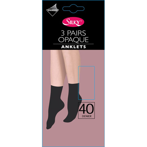 40 Denier Opaque Anklets Silky