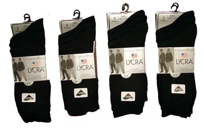Childrens Lycra Socks Black and White