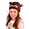 Girls Animal Beanie Hat with Pom Poms