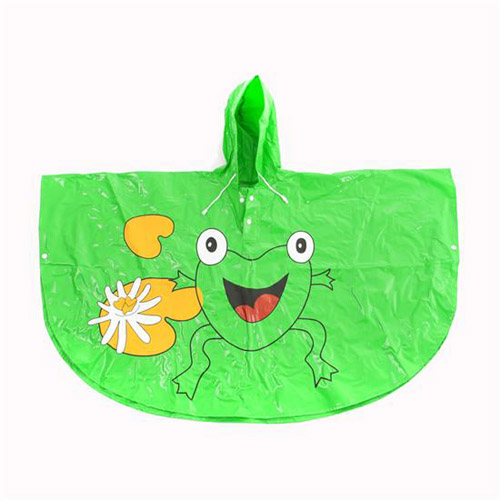 Childrens Frog Poncho Showerproof