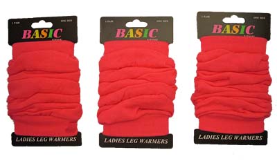 Ladies Block Pink Neon Leg Warmers