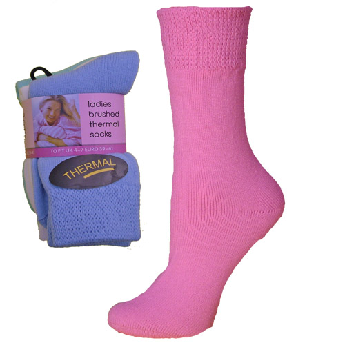 Ladies Brushed Thermal Socks