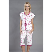 Heart Print Crop Pyjamas