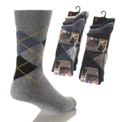 Mens Non Elastic Argyle Socks Thermal