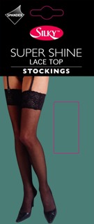 Super Shine Lace Top Stockings
