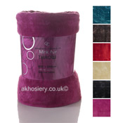 Mink Faux Fur Throw Pink