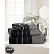 Egyptian Cotton Bath Towel Black Stripe