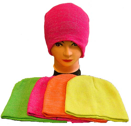 Neon Glitter Beanie Hat