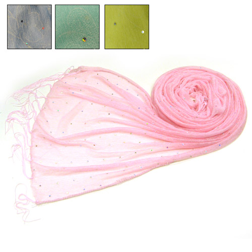 Diamante Scarf Pastel Colours