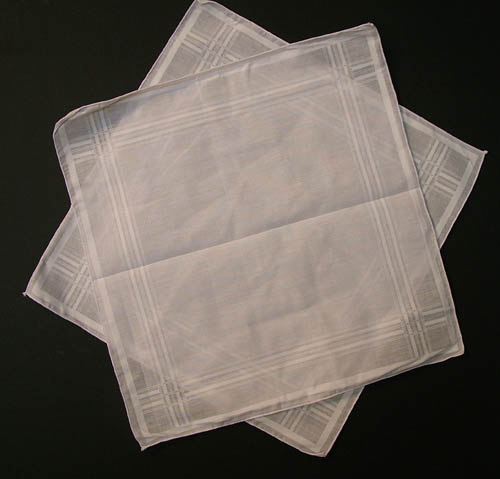 Mens Handkerchiefs White Border