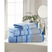 Egyptian Cotton Hand Towel Light Blue Stripe