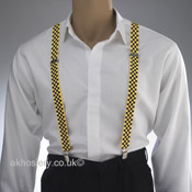 Black & Yellow Check Braces