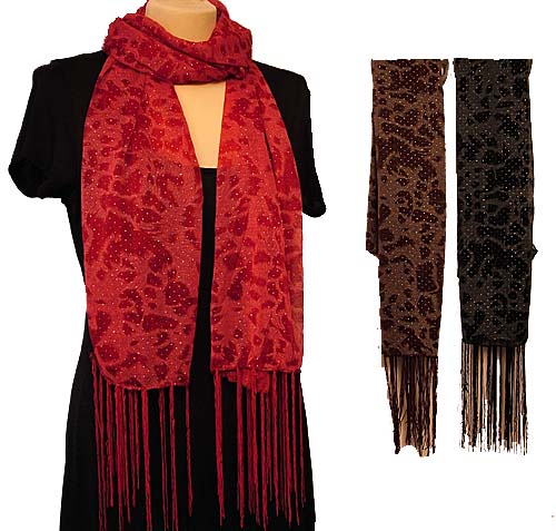 Diamante Scarf With Patterns