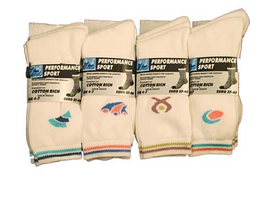 Ladies 4-7 Sport Socks 33p per pair