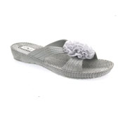 Silver Mule Sandal