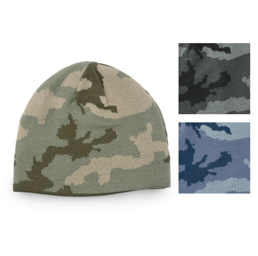 Boys Reversible Camo Beanie Hat