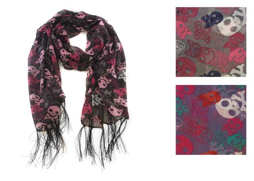 Ladies Skull Design scarf