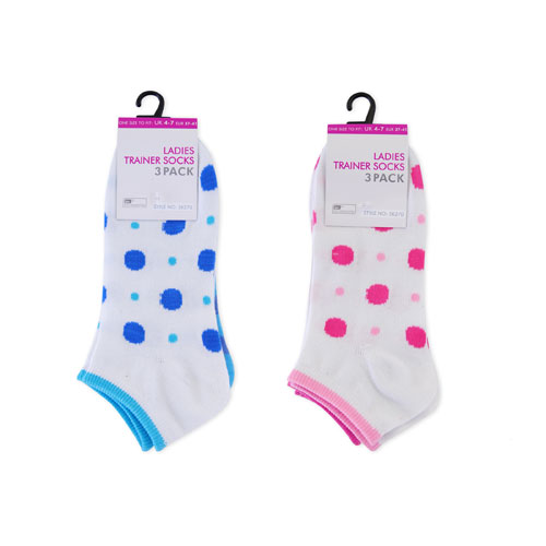 Ladies Spotty Trainer Socks