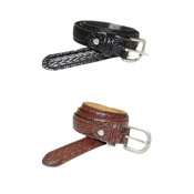 Leather Lined Belt Snakeskin Effect