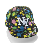 New York Snapback Baseball Caps Paint Splash
