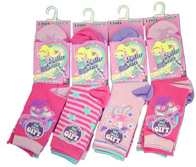 Girls Computer Socks Roller Disco