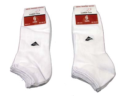 Mens 6 Pack Trainer Socks 22.5p each