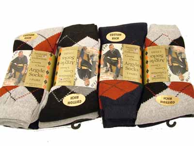 Mens Argyle Socks 30p per pair