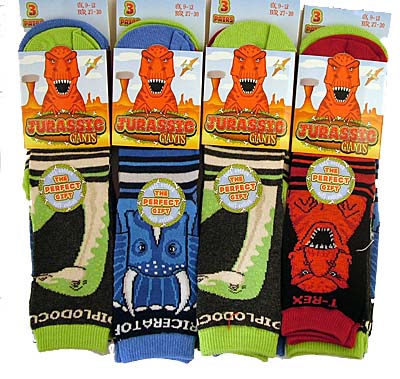 Boys Jurrassic Novelty Socks