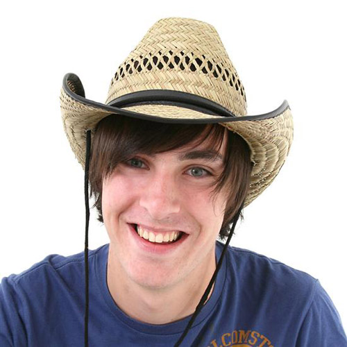 Adults Straw Cowboy Shapeable Hat