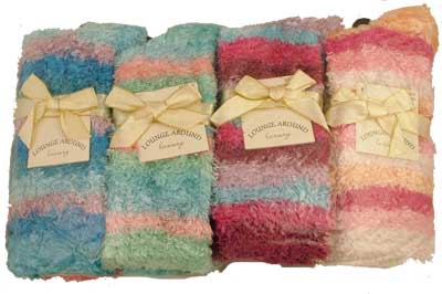 Ladies Feather Sockss With A Bow