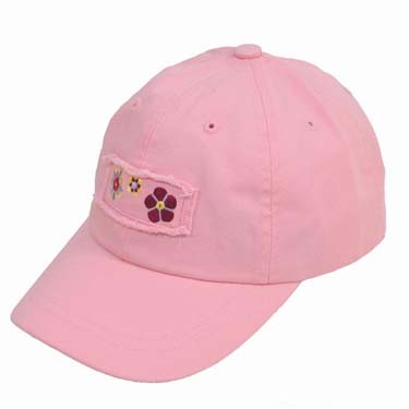 Childrens Baseball Cap With flowers