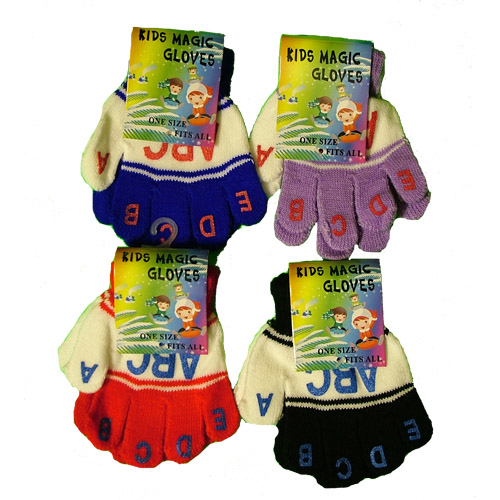 Childrens Gripper Gloves Alphabet