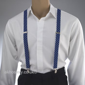 Blue Braces with White Spots