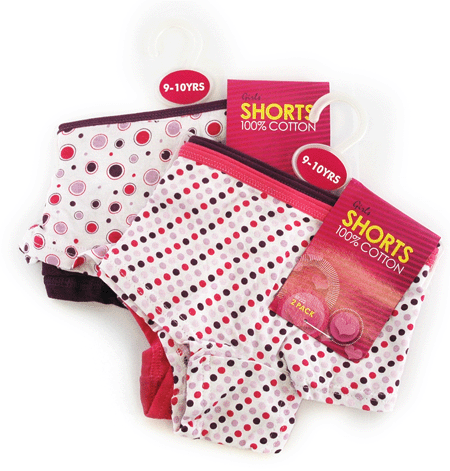 Girls Boxer Shorts 2 Pack