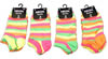 Ladies Stripe Neon Trainer Socks