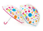 Childrens Clear Smiley Face Umbrella