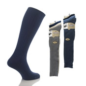 Mens 100% Long Cotton Socks
