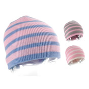 Girls Stripe Beanie Hats