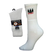 Kids White Crown Sport Socks