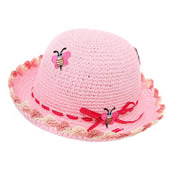 Girls Straw Hats with Butterfly