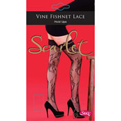 Vine Fishnet Lace Hold Ups