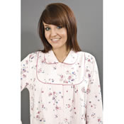 Quilted Button Print Dressing Gown
