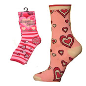 Girls Sugar & Spice Heart Novelty Socks