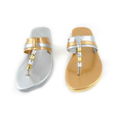 2 Tone Wide Strap Flip Flops