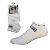 Mens 11-14 Big Foot Plain Trainer Socks