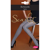 Ringer Tights Scarlet by Silky