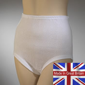 Ladies White Airtex Cuff Legs
